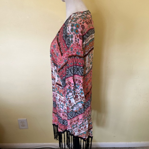 M Fasis Women’s  Multicolor Kimono Jacket Size Large - Picture 4 of 6